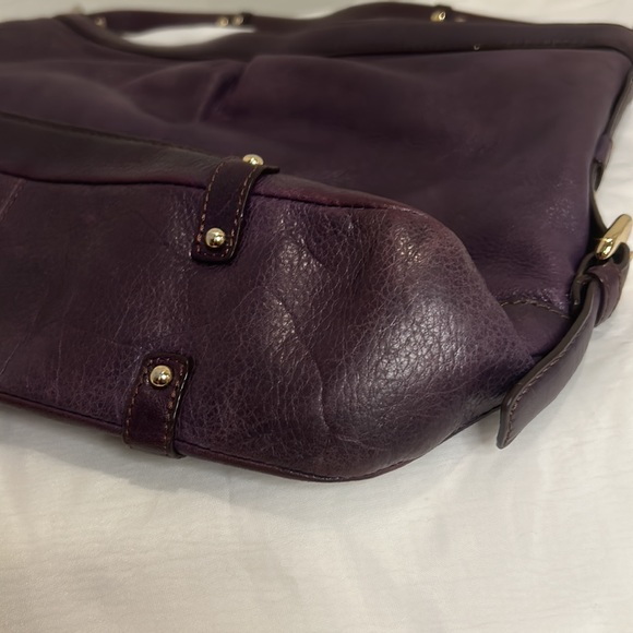 Etienne Aigner Purple Shoulder Hobo Bag - Picture 6 of 9